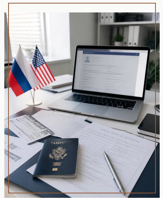 Оформление визы в США для туристов и бизнеса в Сланцах