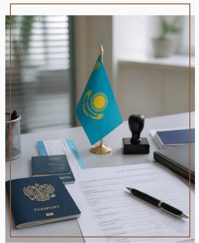 Оформление визы в Казахстан для поездки и работы в Сланцах