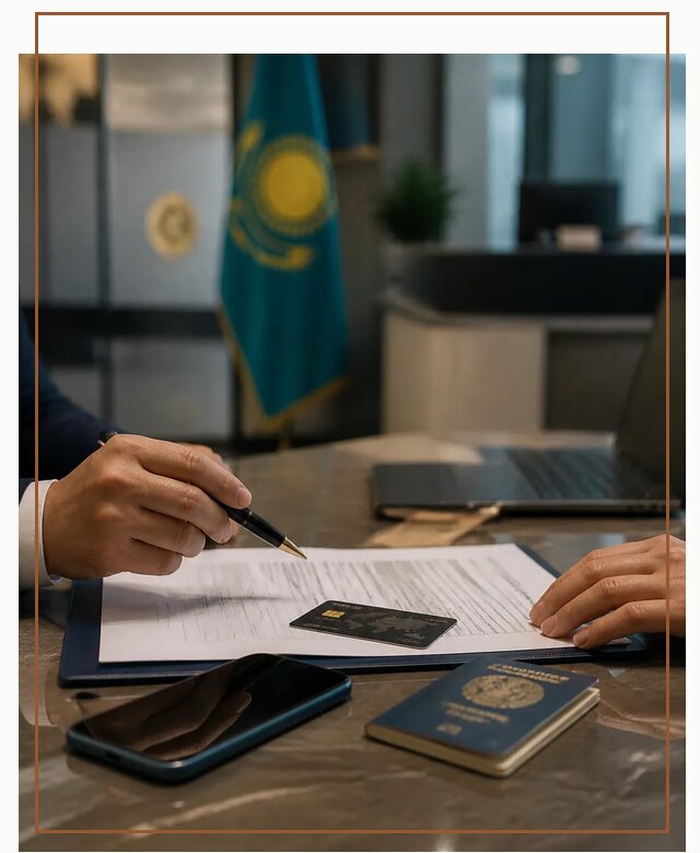 Открытие счета и банковской карты в Казахстане в Сланцах